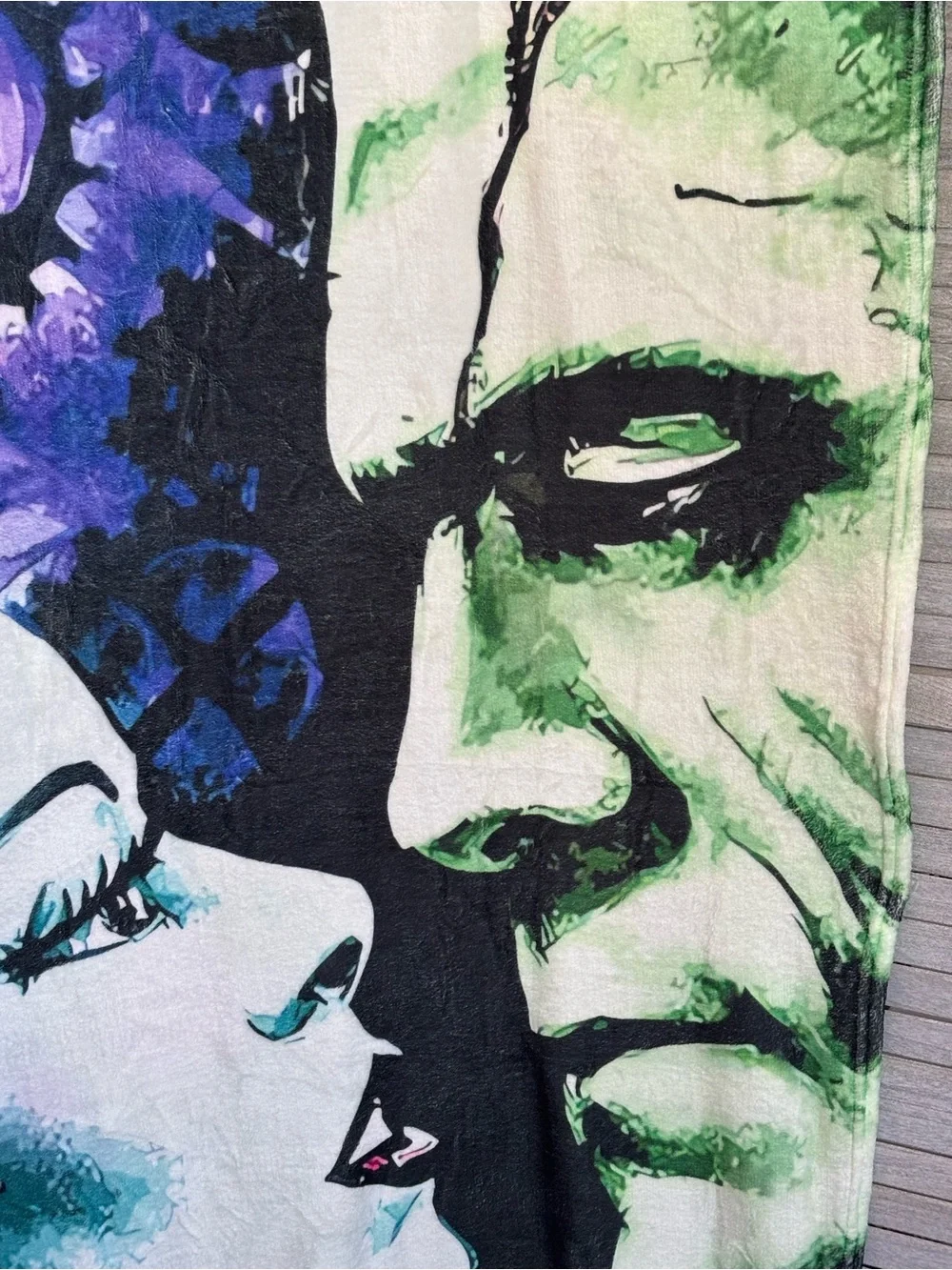 NEW  “Love is in the Air” Frankenstein & his lovely Bride!  Goth Fleece/Blanket